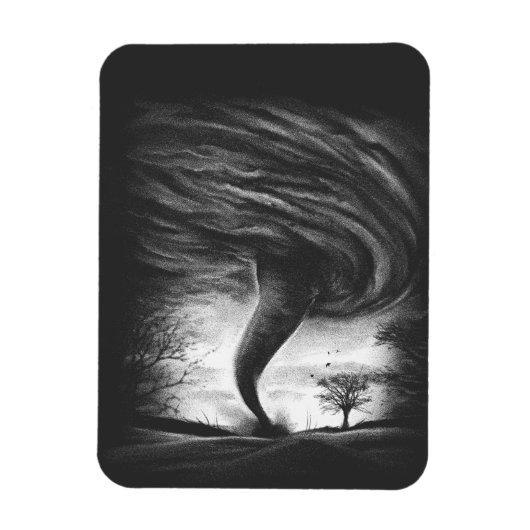 een tornado op een realistische weg magneet (Verticaal)