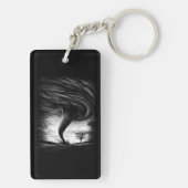 een tornado op een realistische weg sleutelhanger (achterkant)