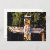 Een totempaal in Vancouver, Canada. Briefkaart (Voorkant / Achterkant)