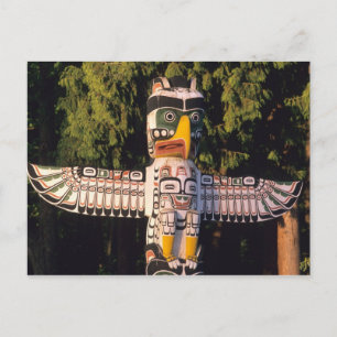 Een totempaal in Vancouver, Canada. Briefkaart