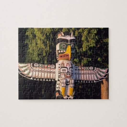 Een totempaal in Vancouver, Canada. Legpuzzel (Horizontaal)