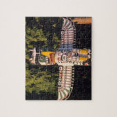 Een totempaal in Vancouver, Canada. Legpuzzel (Verticaal)