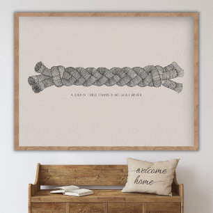 Een Touw van 3 Strengen, Prediker 4_12, Bijbel MUU Poster