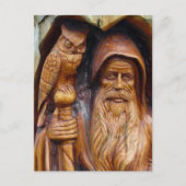Een tovenaar en Owl ontstaan uit Cavern Briefkaart (Voorkant)