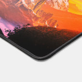 Een tovenaar met uitzicht op een prachtige berg bureaumat (Hoek)