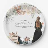 Een Tover | Bruiloftsfeestje met Halloween Thema Papieren Bordje (Voorkant)