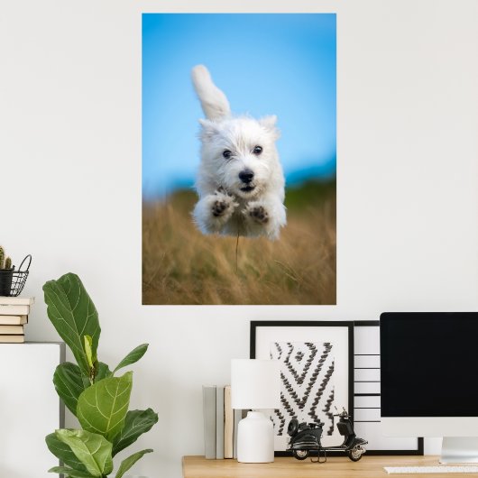 Een toverkorting van de Terrier Puppy die van het Poster (Thuiskantoor)