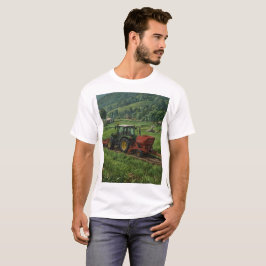 Een tractor met het woord ploeg erop staat aan de  t-shirt