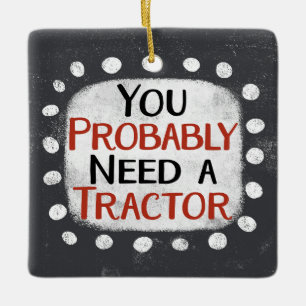 Een tractor Ornament nodig