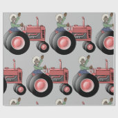 Een tractor uitlijnen cadeaupapier (Vlak)