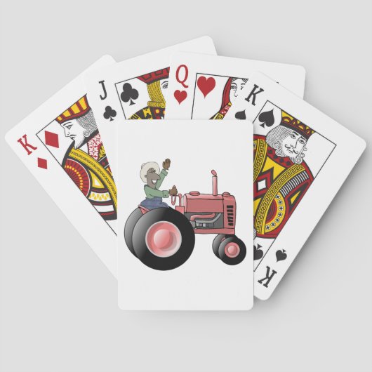 Een tractor uitlijnen pokerkaarten (Achterkant)