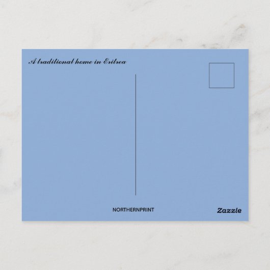 Een traditioneel huis in Eritrea Briefkaart (Achterkant)