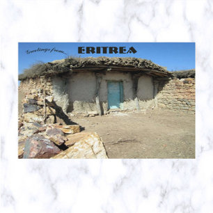 Een traditioneel huis in Eritrea Briefkaart