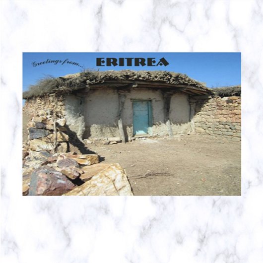 Een traditioneel huis in Eritrea Briefkaart