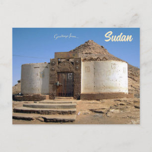 Een traditioneel huis in Wadi Halfa Soedan Briefkaart