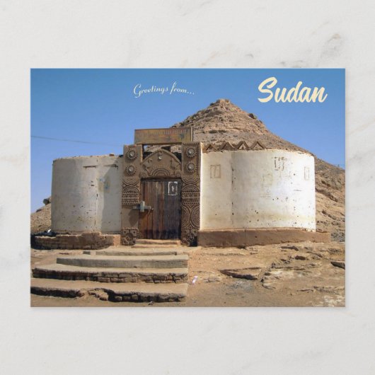 Een traditioneel huis in Wadi Halfa Soedan Briefkaart (Voorkant)