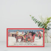 Een traditionele kerstkaart (Staand voorkant)