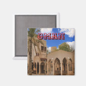 Een traditionele Omaanse architectonische scène Magneet (Voorkant / Achterkant)