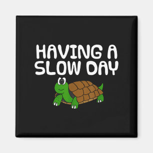 Een trage dag hebben, schildpadpensioen vadersdag magneet