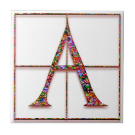 Een Trajanus Red Custom Monogram Tegel Tegeltje