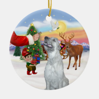 Een traktatie voor een Ierse Wolfshond Keramisch Ornament