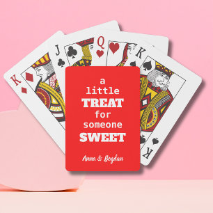 Een traktatie voor iemand die lief is   Rode Valen Pokerkaarten