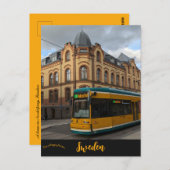Een tram in Norrköping Briefkaart (Voorkant / Achterkant)