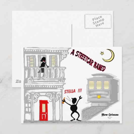 Een tram noemde WENS Briefkaart (Voorkant / Achterkant)