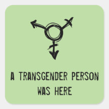 Een transgender persoon was hier