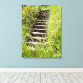 Een trap in het gras canvas afdruk (Insitu (Houten vloer))