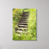 Een trap in het gras canvas afdruk (Voorkant)
