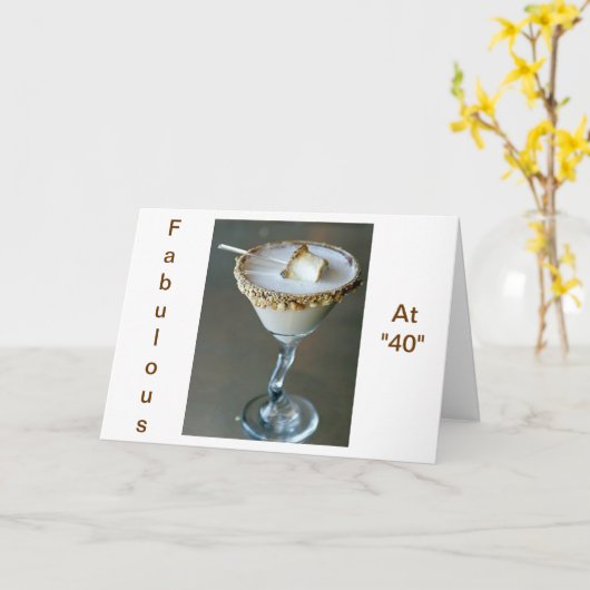 EEN TREAT BIJ "40" OMDAT U "ZWET" BENT KAART (Gele Bloem)