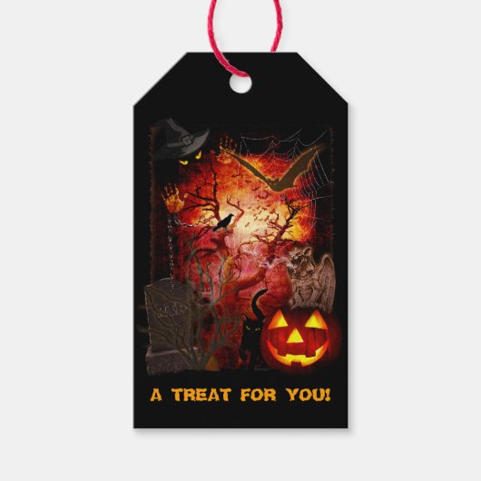 Een Treat voor je Halloween Gift Label Cadeaulabel (Voorkant)