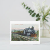 Een trein van LogsCoos Bay, OF Briefkaart (Staand voorkant)