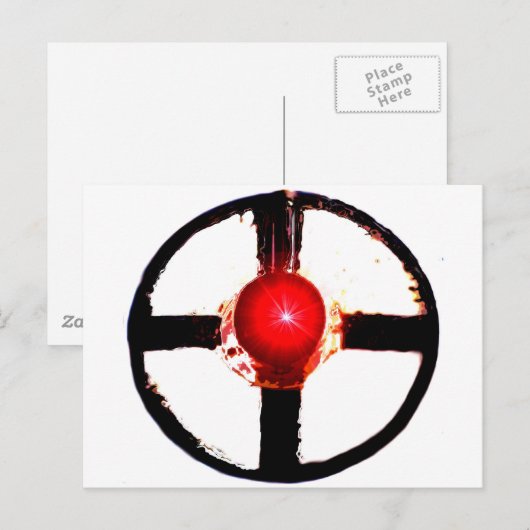 Een treinkruising Wig Wag Signal Briefkaart (Voorkant / Achterkant)