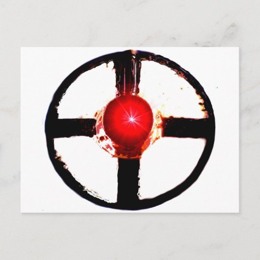 Een treinkruising Wig Wag Signal Briefkaart (Voorkant)