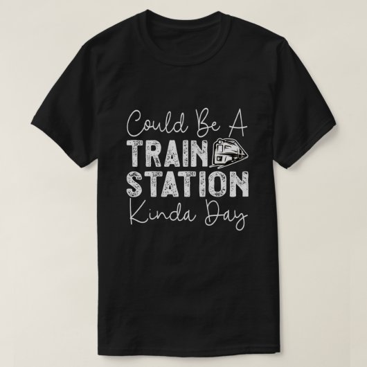 Een treinstation Kinda Day T-shirt (Design voorkant)