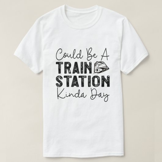 Een treinstation Kinda Day T-shirt (Design voorkant)