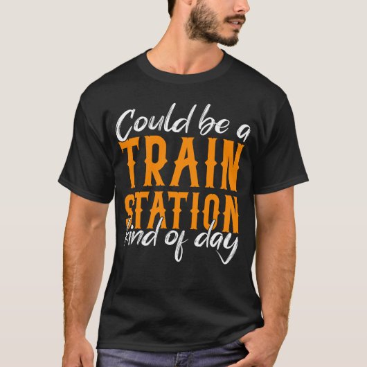 Een treinstation Kinda Day T-shirt (Voorkant)