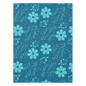 Een trendy cyaankleurig bloemendesign tafelkleed (Voorkant)