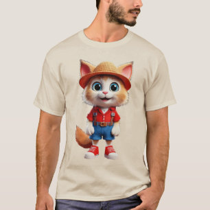 Een trendy dressing kat grafiek t-shirt