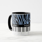 Een trendy- en heupmuziekontwerp met pianotoetsen mok (Voorkant links)