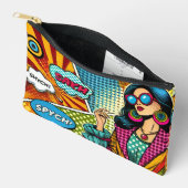 Een trendy illustratie in retro pop art stijl etui (Open)