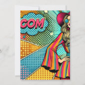 Een trendy illustratie in retro pop art stijl kaart (Achterkant)