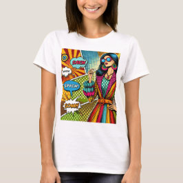 Een trendy illustratie in retro pop art stijl t-shirt