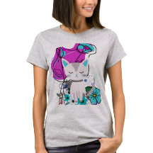 Een trendy kattenliefhebber kleurrijk ontwerp