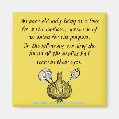 "Een trieste naaiarn" Magneet (Voorkant)