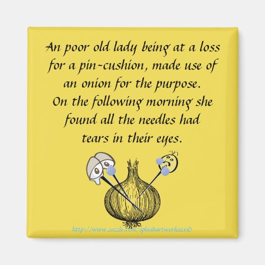 "Een trieste naaiarn" Magneet (Voorkant)