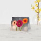 Een trio van Gerberas gevouwen wenskaart Kaart (Gele Bloem)