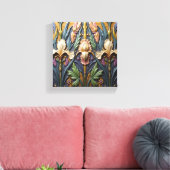 Een trio van irissen canvas afdruk (Insitu (Woonkamer))